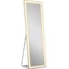 Photo 1 of 16 in. W x 60 in. H LED Light Rectangular Frameless Rectangle Full Length Mirror Floor Mirror with 3 Colors