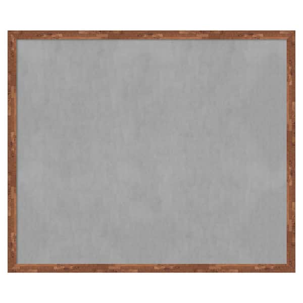 Amanti Art Fresco Light Pecan 51 in. x 43 in. Framed Magnetic Board