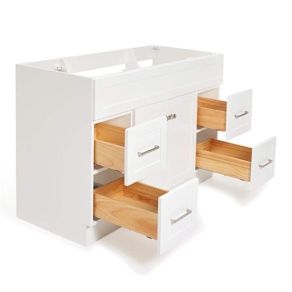 Hamlet 48" White Solid Wood Single Vanity Cabinet