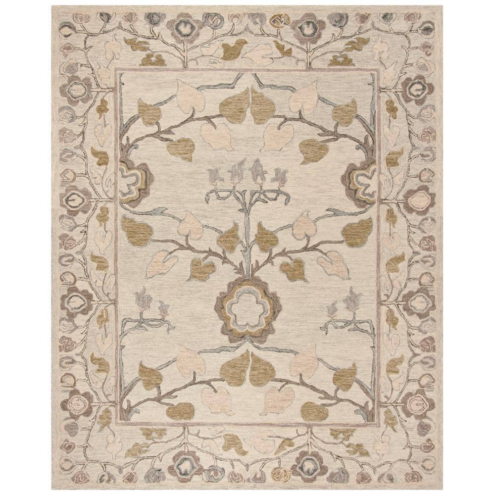 Gray Handmade Wool 8' x 10' Tufted Area Rug