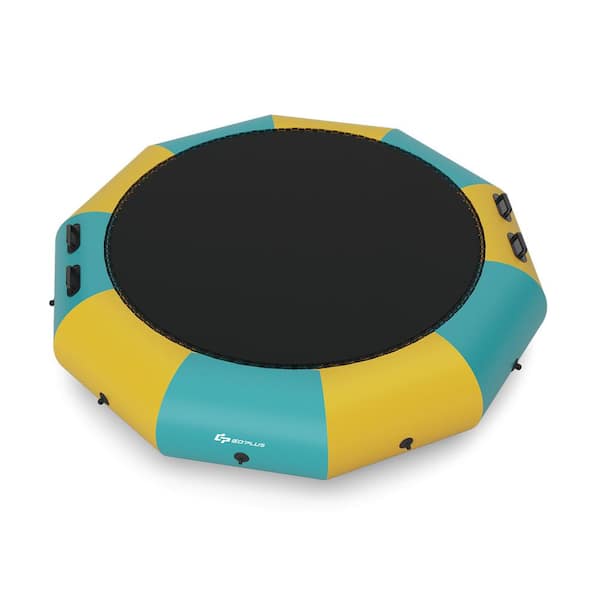Costway 12 ft. Inflatable Water Bouncer Splash Padded Water Trampoline