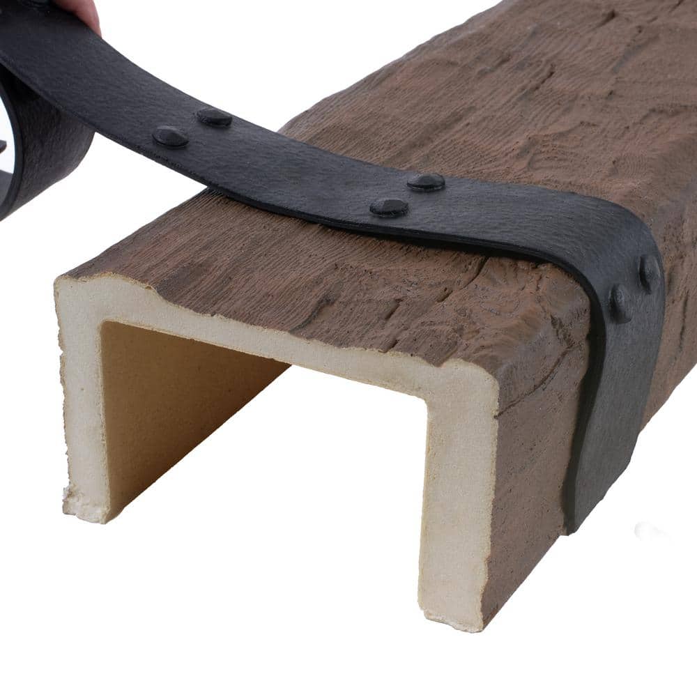41" Black Flexible Rubber Strapping for Faux Wood Beams