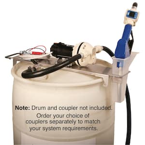 12-Volt Diesel Exhaust Fluid Drum Topper Pump with Automatic Nozzle for 55 Gal. Drums