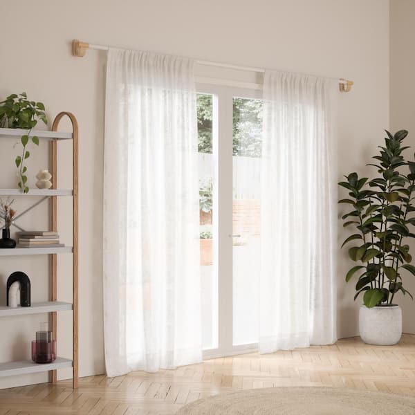 Anywhere Expandable Rod Curtain Rod and Room Divider, White