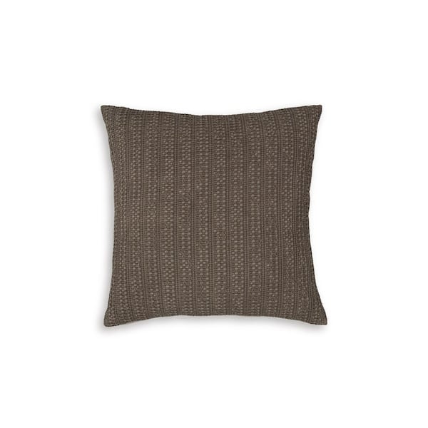 Landcher Brown Solid Polyester 20 in. X 20 in. Throw Pillow (Set of 4)