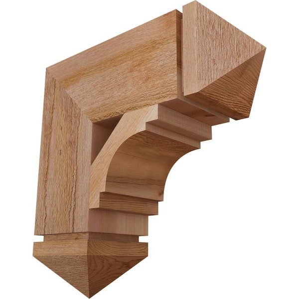 Ekena Millwork 6 in. x 18 in. x 18 in. Western Red Cedar Merced Arts and Crafts Rough Sawn