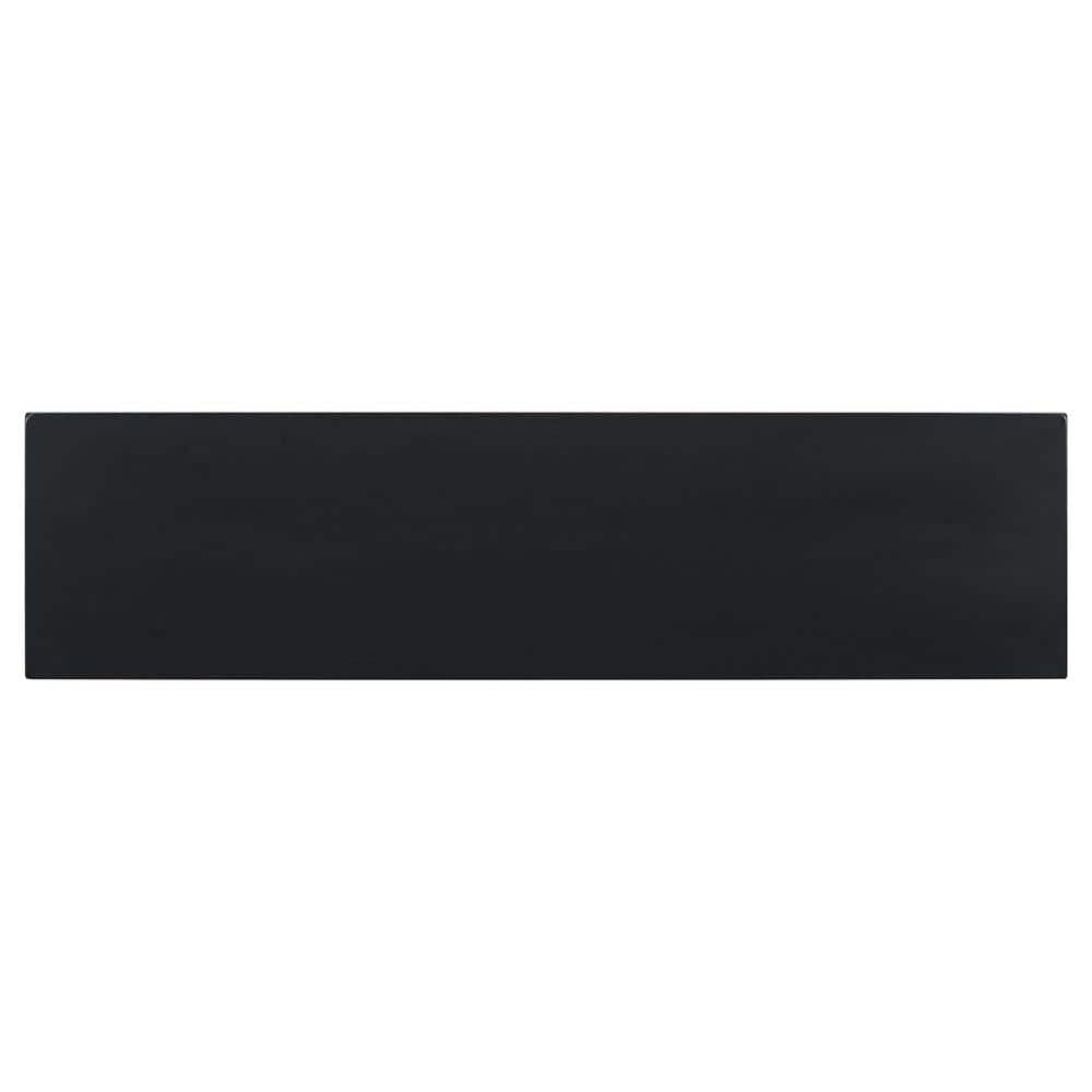 Haven 57" Black Acacia MDF Cross Leg Console Table