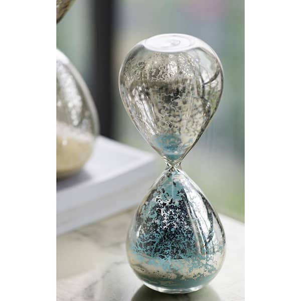 A & B Home Peelus Jade Sand, Clear Decorative Hour Glasses