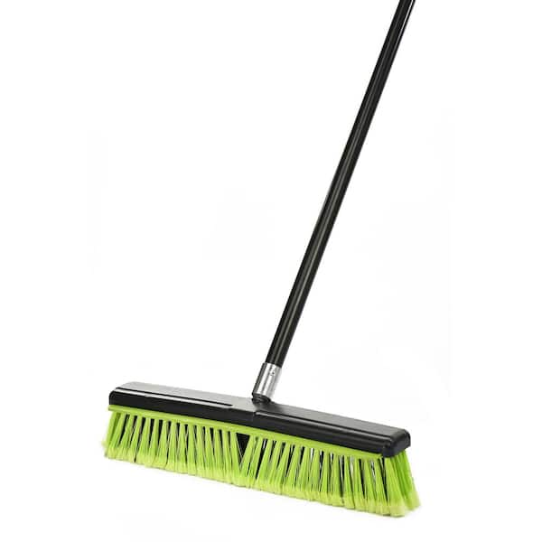 Alpine Heavy Duty 18'' Push Broom for Floor Cleaning Stiff Bristle