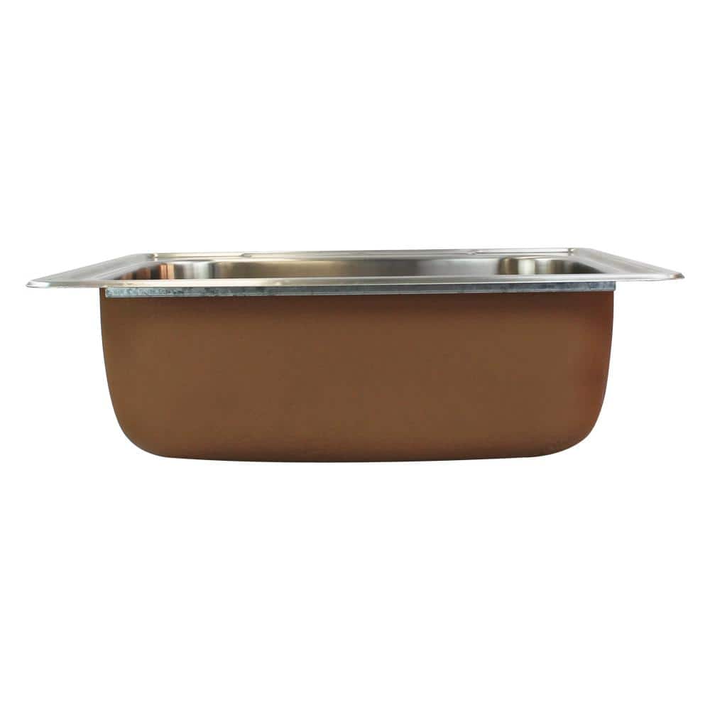 Classic 25'' Brushed Stainless Steel Single Bowl Drop-In Kitchen Sink