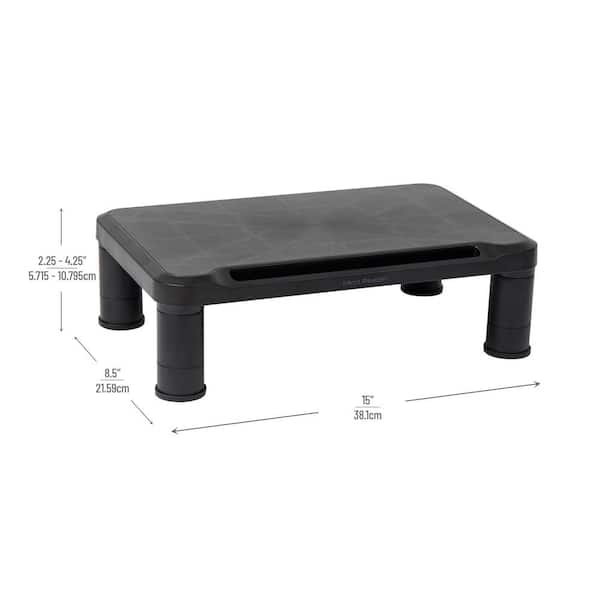 Mind Reader 2-Pack Small Monitor Stand, Black