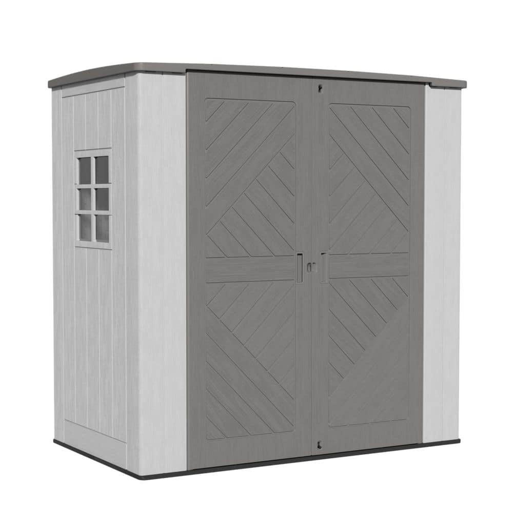 6 ft. x 3.5 ft. Heavy-Duty HDPE Outdoor Resin Storage Shed with Floor,Windows