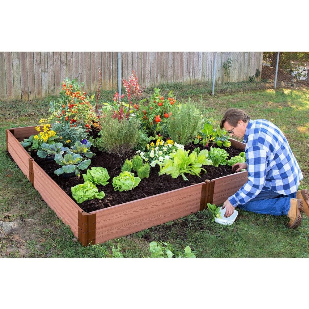 Classic Sienna Composite Raised Garden Bed 8' x 8' x 11"
