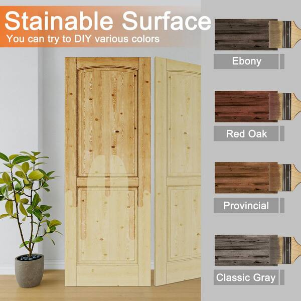 ARK DESIGN 28 in. x 80 in. Arch 2-Panel No Bore Solid Core