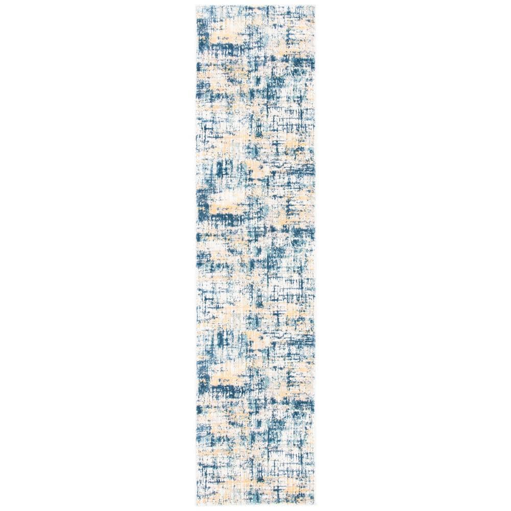 Skyler Navy/Gold 2 ft. x 9 ft. Abstract Geometric Runner Rug price history on PriceWatchPro