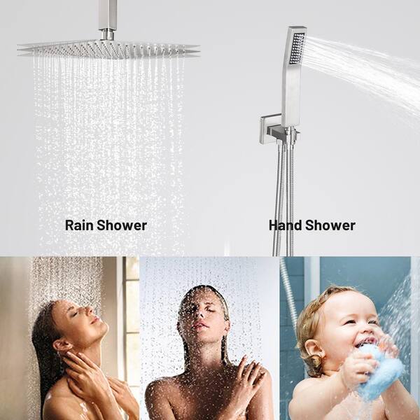 Heemli Rain Single Handle 1-Spray w/Valve 1.8 GPM 12 in