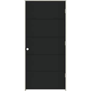 36 in. x 80 in. Left-Hand Hollow Core Onyx Composite Single Prehung Interior Door