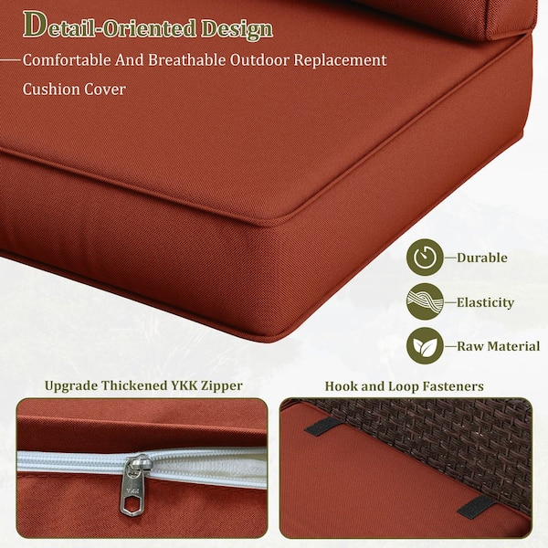 Kimunuk 14-Piece Outdoor Patio Cushion Cover, UV and Waterproof