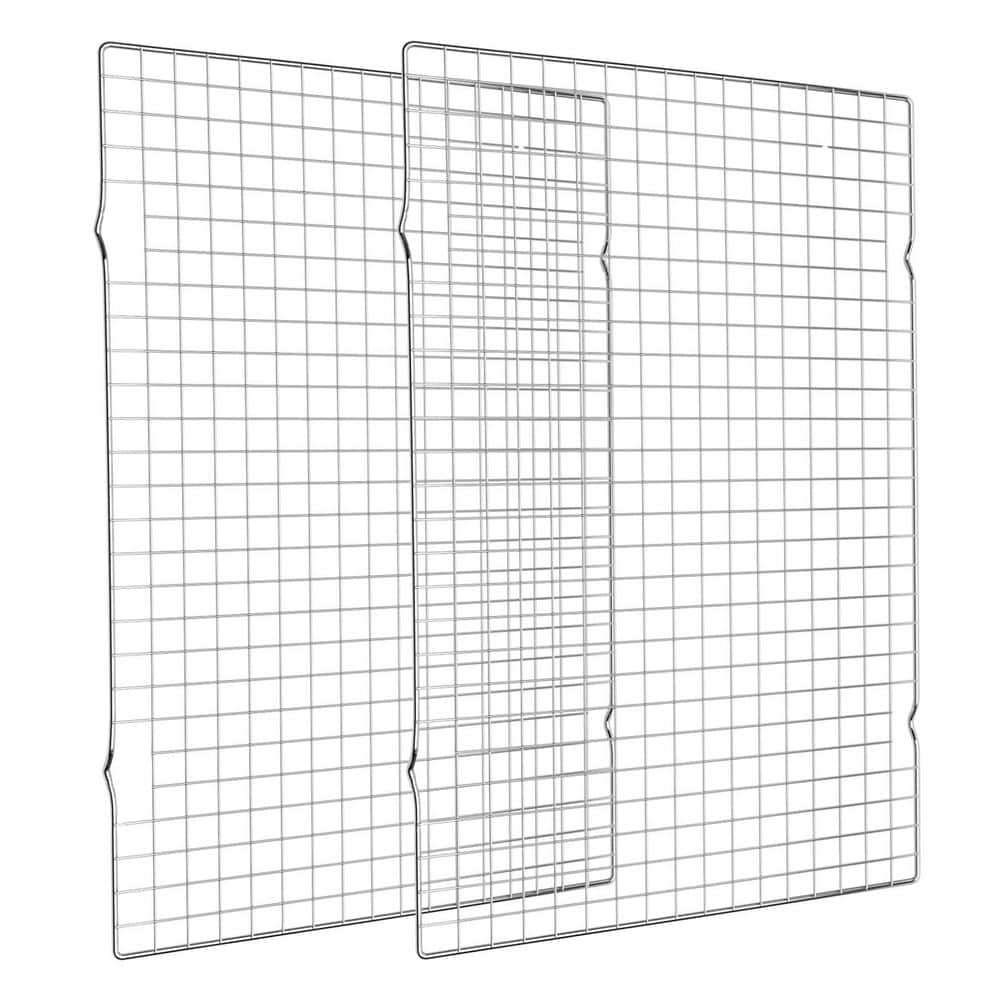 Tempering Rack Kitchen Anqtovp Stainless Steel Silver Cooling Rack 2-Pck, 16x10
