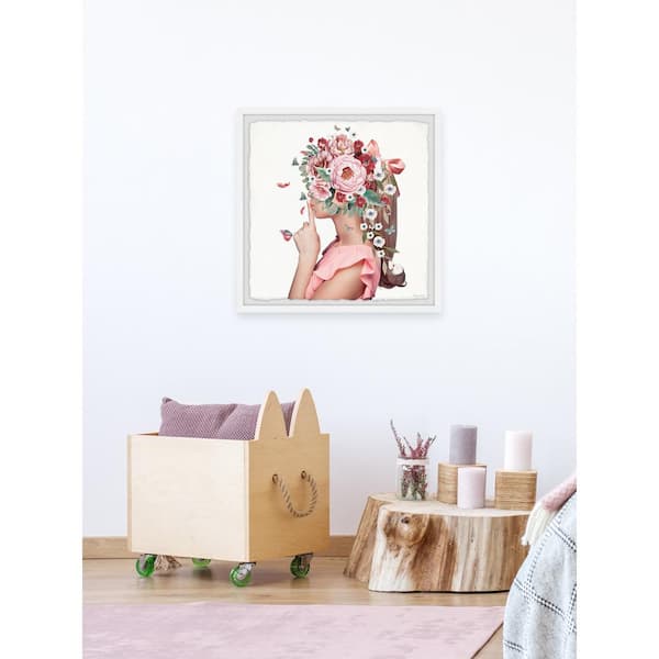 Pastel Butterfly by Marmont Hill Framed People Art Print 32 in. x 32 in.  JULTCF08WFPFL32 - The Home Depot