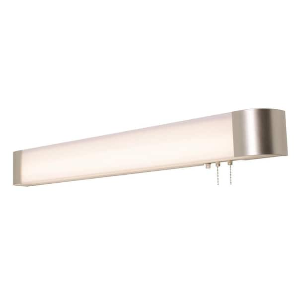 AFX Allen 4 ft. 375-Watt Equivalent Integrated LED Satin Nickel Bath Light