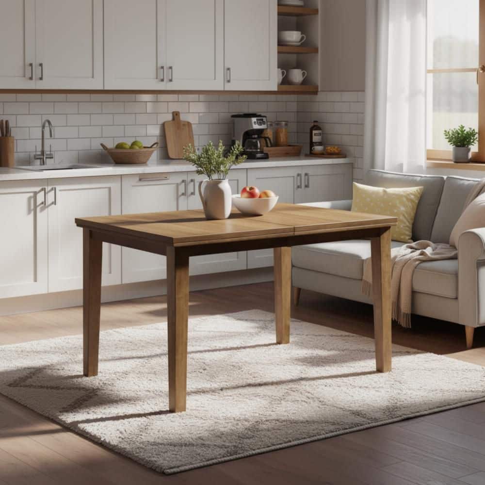 36 in. H Light Brown Rectangular Bar Table Seats 6