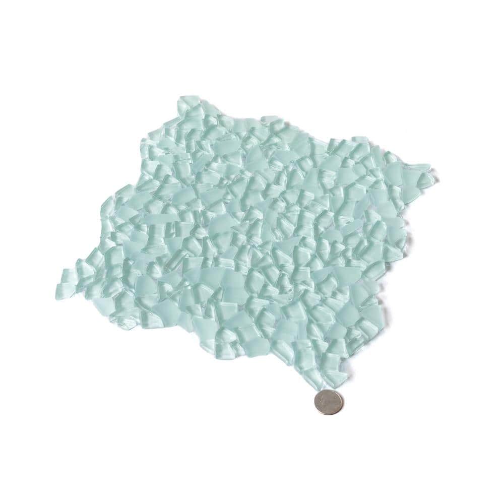 Aqua Blue Glass Pebbles Mosaic Tile for Bathroom and Kitchen