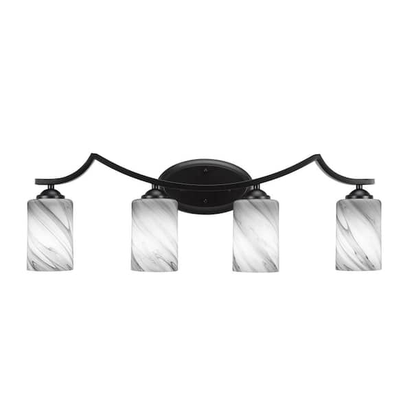 Unbranded Cleveland 7 in. 1-Light Matte Black Vanity Light