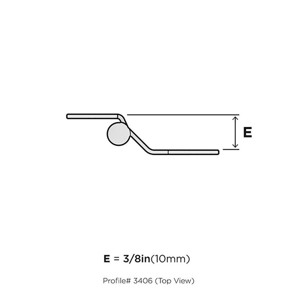 Champagne Bronze 3/8 Inch Offset Hammered Cabinet Hinge