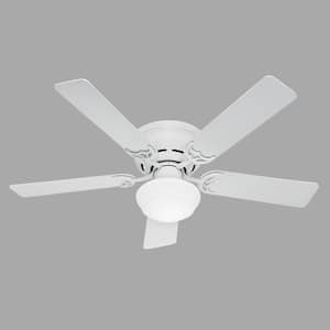 Low Profile III Plus 52 in. Indoor White Ceiling Fan with Light Kit