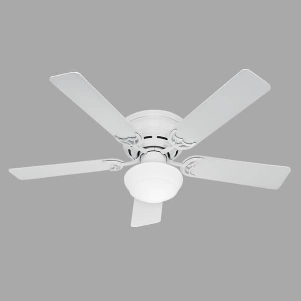 Hunter Low Profile III Plus 52 in. Indoor White Ceiling Fan with Light Kit