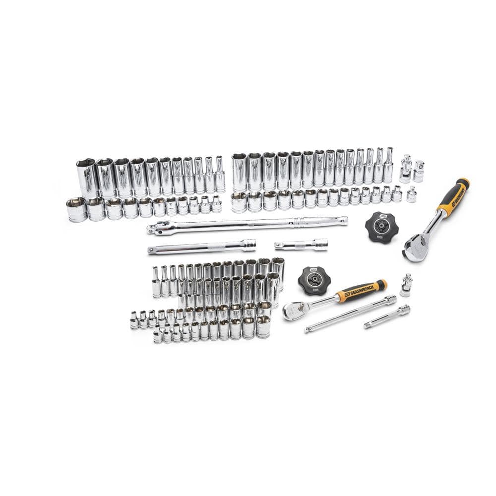 GEARWRENCH 1/4 in. and 3/8 in. Drive 90Tooth Standard and Deep SAE/MM