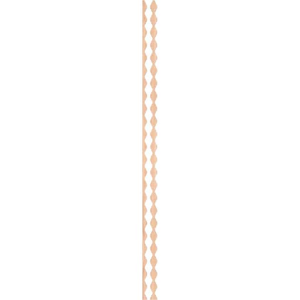 Ekena Millwork Casablanca 94 in. H x 0.25 in. W Slatwall Panels in Hickory 31-Pack