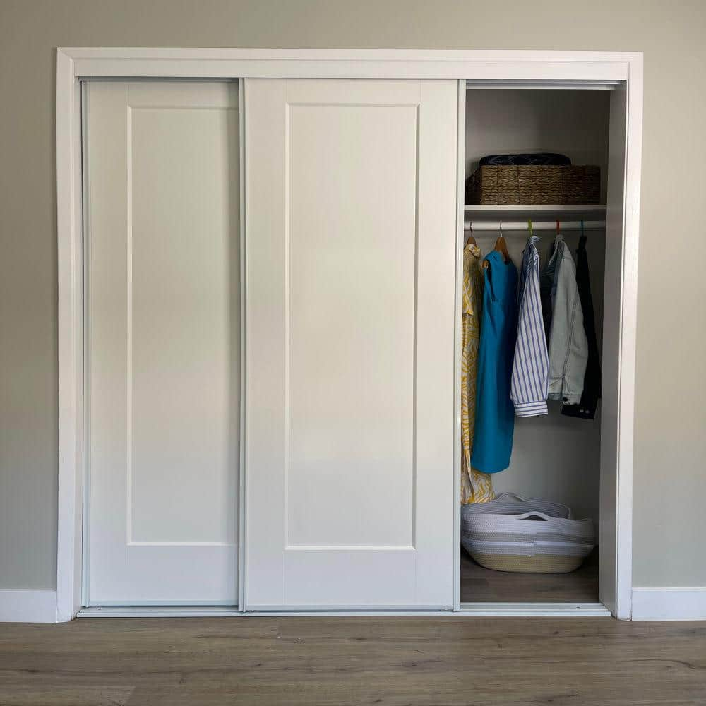 Paneled Manufactured Wood Prefinished Sliding Closet Door 