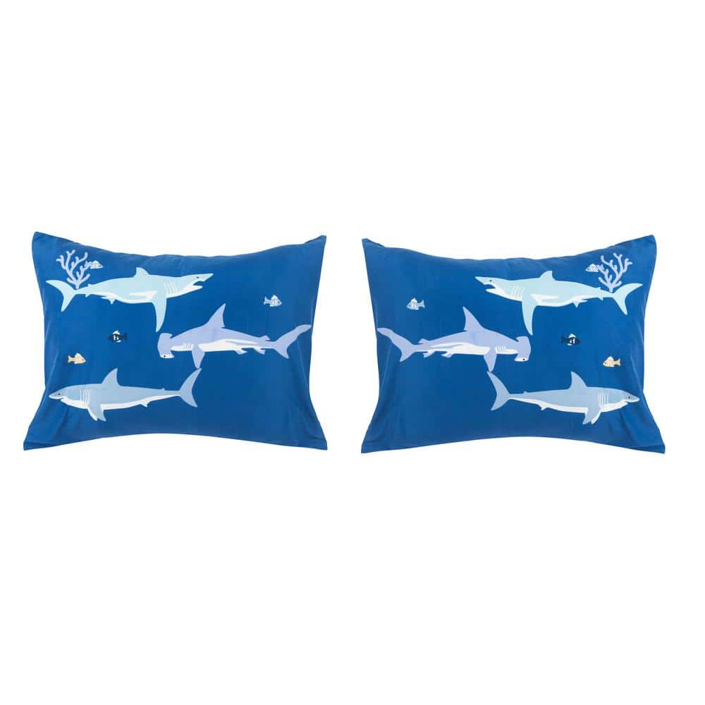 Blue Twin Microfiber Reversible Kids Bed in a Bag Set