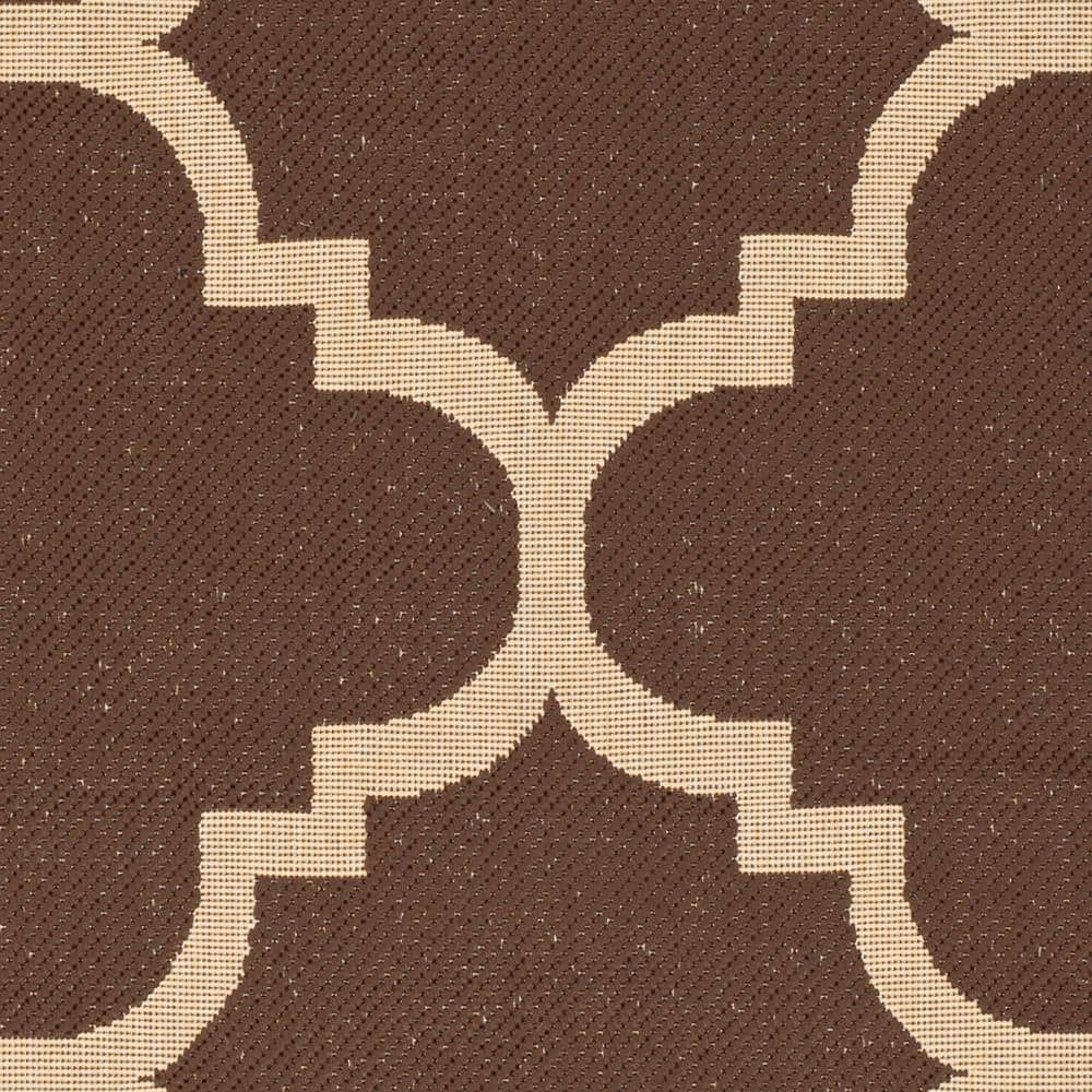 Dark Brown Synthetic Reversible Outdoor Area Rug