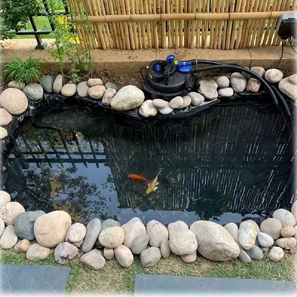 Black 7 x 10ft HDPE Pond Liner for Fish Ponds and Water Features