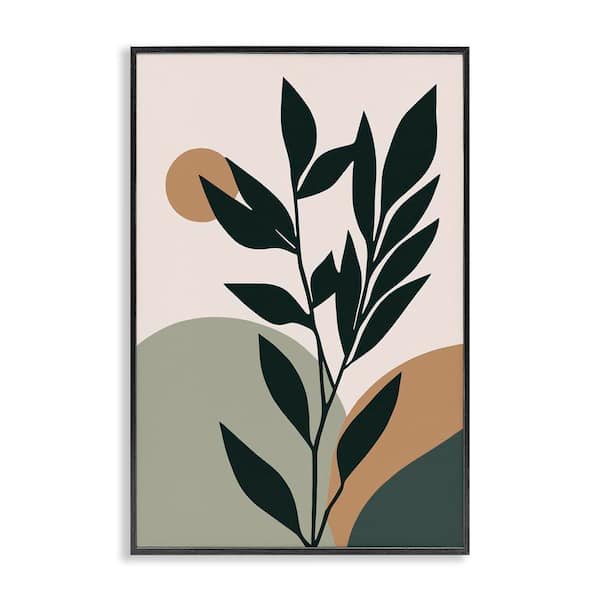Stupell Industries Earthy Tropical Botanicals by LSR Design Studio Black Framed Nature Giclee Art Print 18 in. x 12 in.