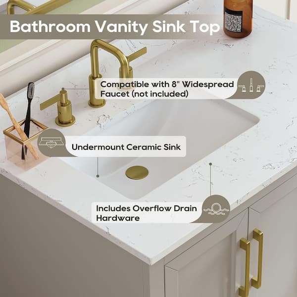 DELUXE DL LIVING Dorothy 37 in. Single Sink Freestanding