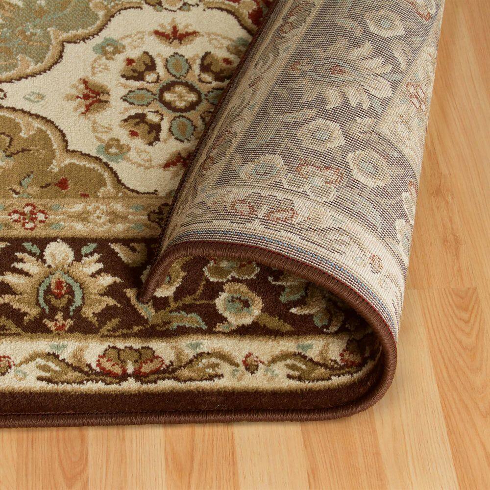 Chocolate 8' x 10' Traditional Synthetic Area Rug