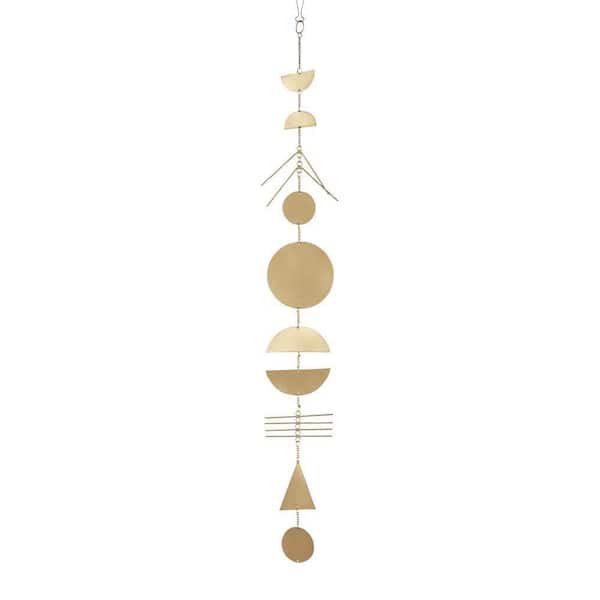 48 in. Gold Metal Geometric Windchime