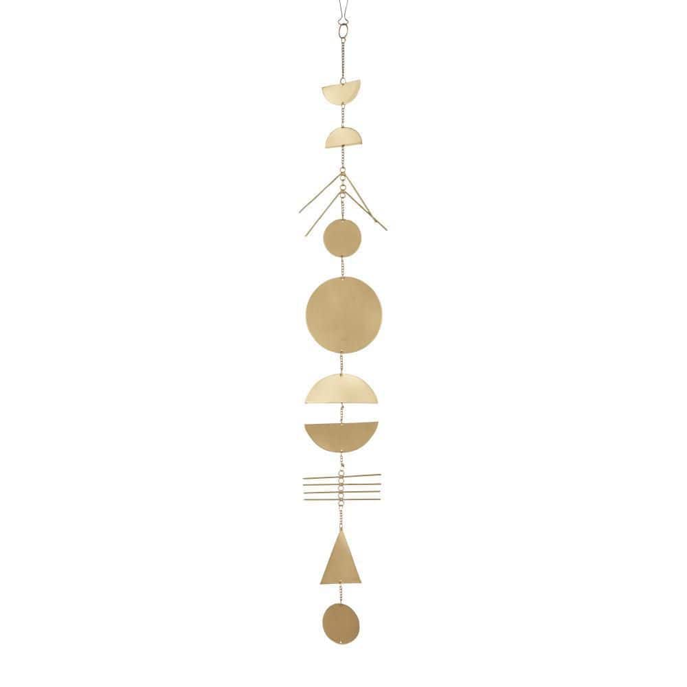 48" Gold Geometric Iron Wind Chime