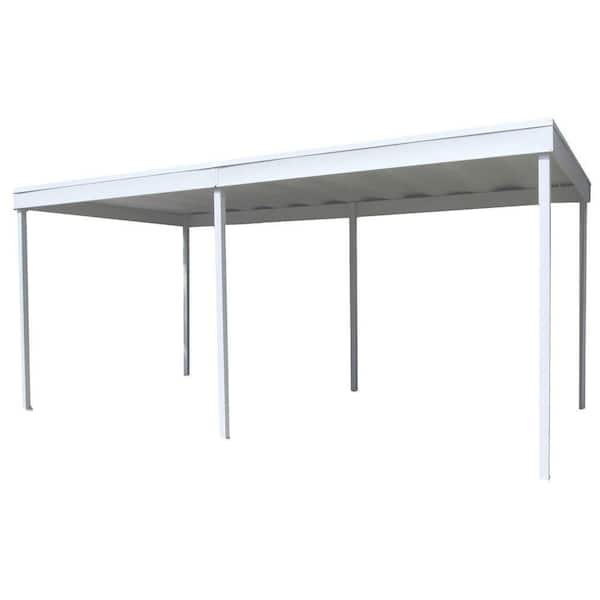 10 ft. W x 20 ft. D Vinyl-Coated Galvanized Steel Carport, Car Canopy and Shelter