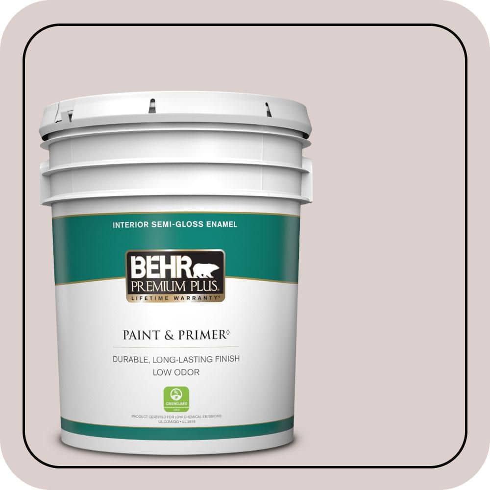 5 gal. #N130-1 Pearls And Lace Semi-Gloss Enamel Low Odor Interior Paint & Primer price history on PriceWatchPro