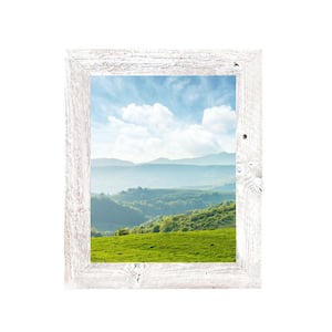 Rustic Farmhouse 11 in. x 14 in. White Wash Reclaimed Picture Frame (1.5 in. Molding)