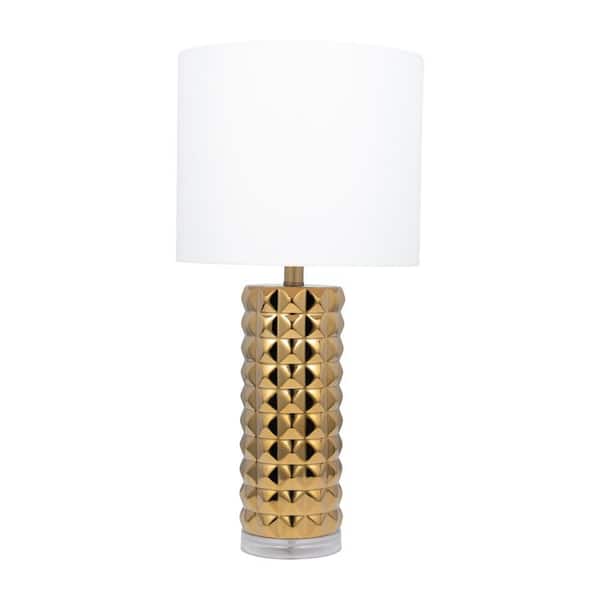 Liv & Skye 25 in. Gold Ceramic Table Lamp