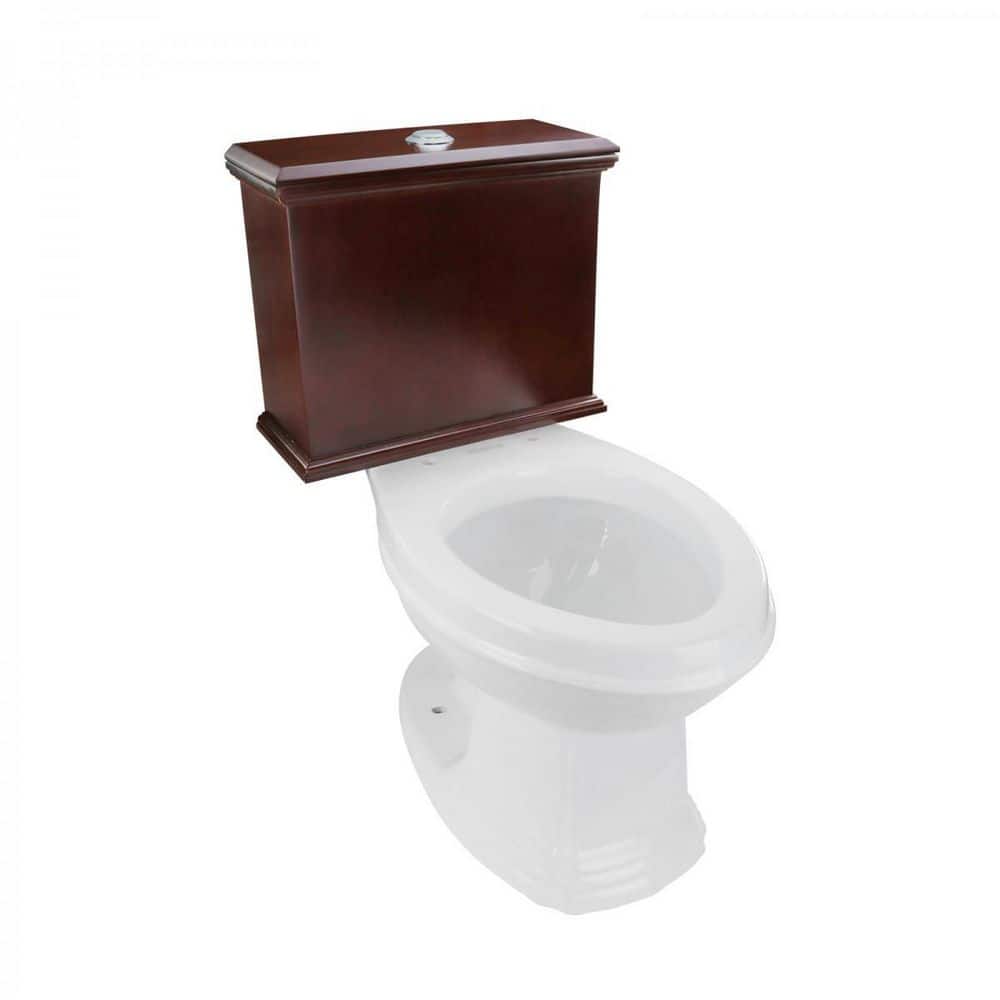 Low Tank 2-Piece Toilet 0.8/1.6 GPF Dual Flush with Cherry Flat Panel Tank Elongated White Bowl price history on PriceWatchPro