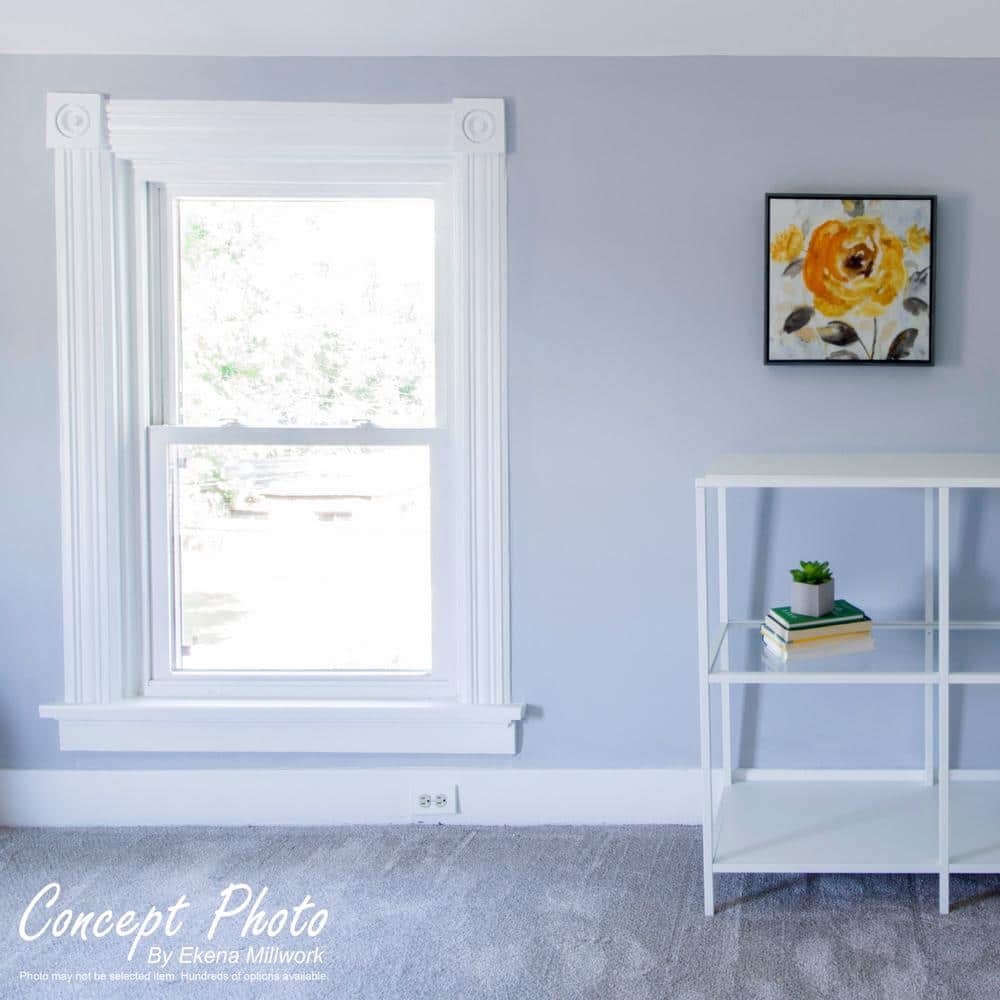 White PVC Bullseye Rosette with Beveled Edge Moulding