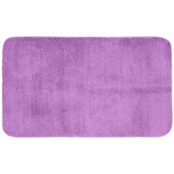 Garland Rug Glamor Purple 30 in. x 50 in. Washable Bathroom Accent Rug