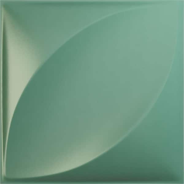 Ekena Millwork 11-7/8"W x 11-7/8"H Malone EnduraWall Decorative 3D Wall Panel, Sea Mist (12-Pack for 11.76 Sq.Ft.)